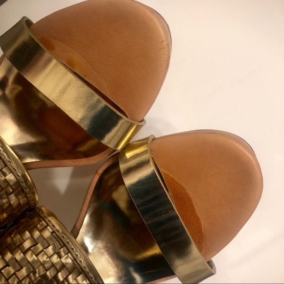 Coach Gold Metallic Steffi Platform Sandals - Picture 8 of 8